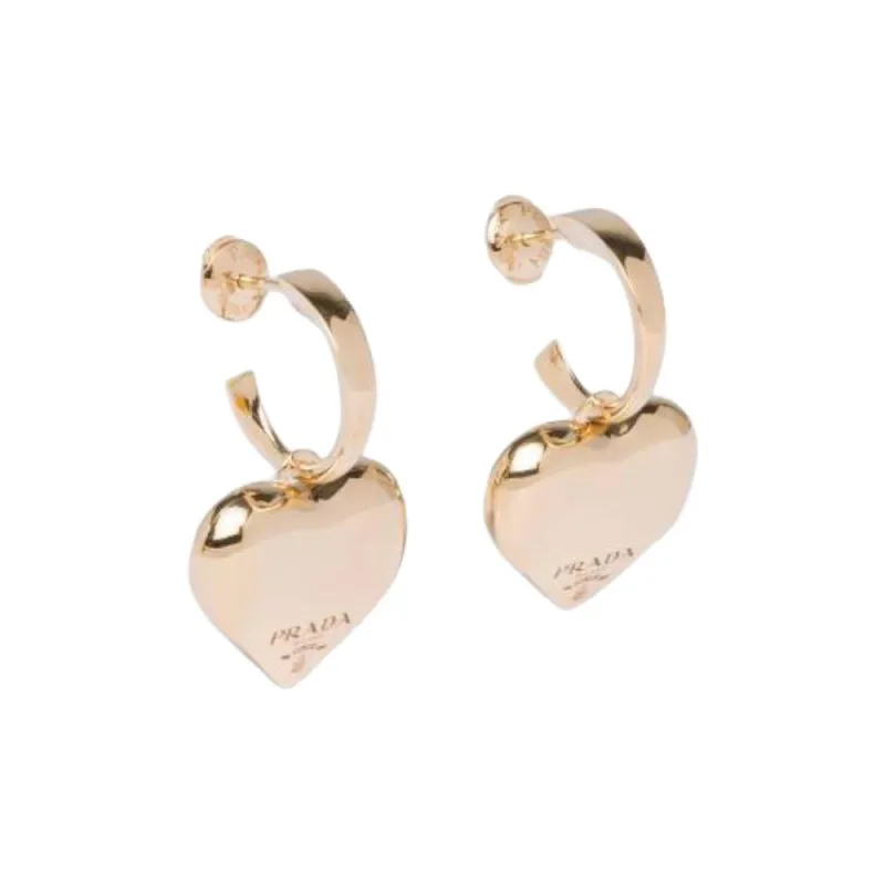 PRADA 18K Gold Earrings Women's Rose Gold-1