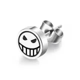 Smiley Face Stud Earrings (Single)