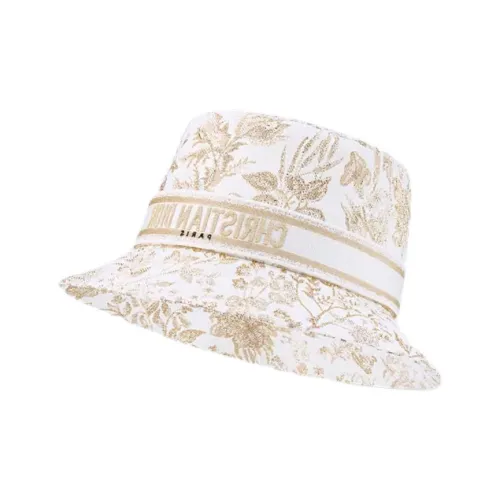 DIOR Acrylic Polyester Polyamide Cotton Bucket Hats Women's Gold