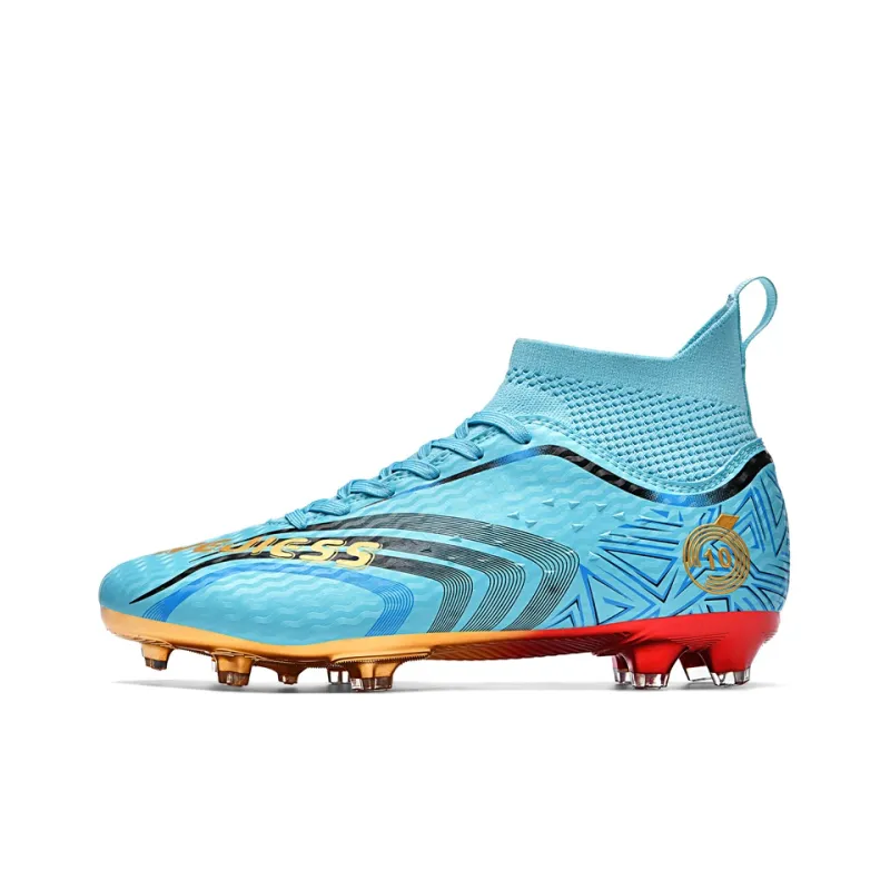 CAMKIDS Slip Resistant Anti Kick Lightweight Cushioning Support High Top Kids' Soccer Shoes Teenagers-11