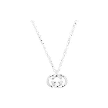 GUCCI 2000 2024 Sterling Silver Interlocking G Pendant Necklace