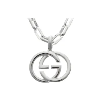 GUCCI 2000 2015 Interlocking G Pendant Costume Necklace
