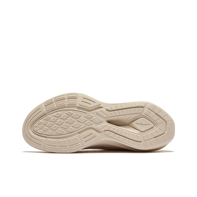 Erke Cushioned Wear-Resistant Breathable Low-Top Casual Running Shoes Women's Egg Milk Gray Microcrystalline White-4