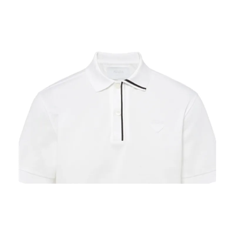 PRADA Polo Shirts Men White-4