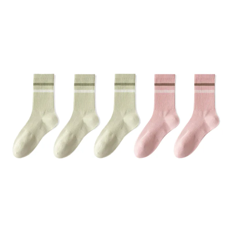 Lan Miao Mid Calf Socks Women's 5 Pack-6