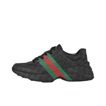 GUCCI Rhyton Low Top Chunky Sneakers Men's Black