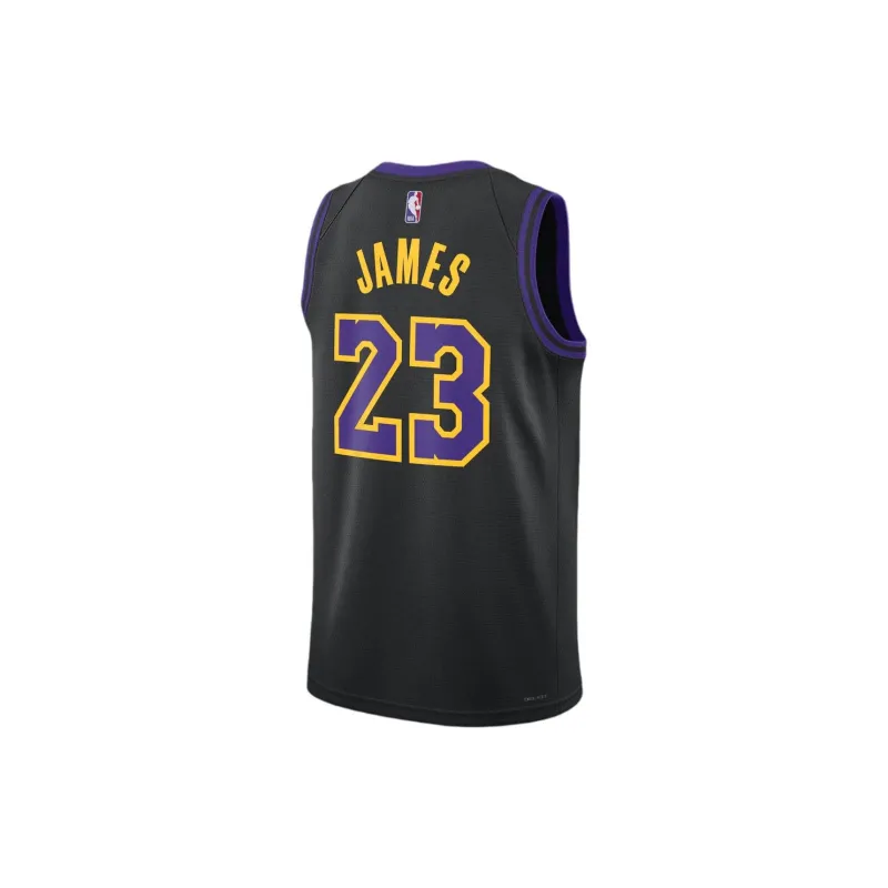 Nike NBA Basketball Suit SW Fan Edition 23 24, Los Angeles Lakers, LeBron James Size 23 Men's Black-2