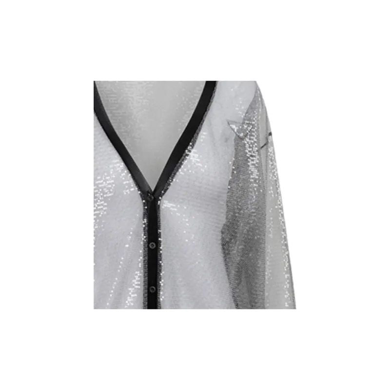 PRADA Sequins Button Up Cardigan-2
