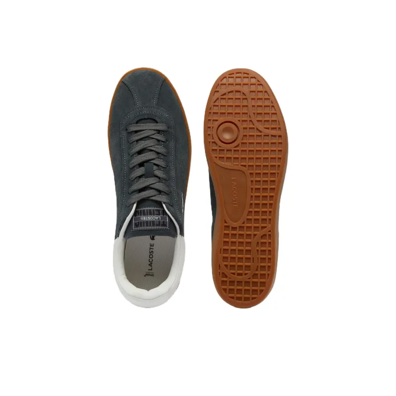 LACOSTE BASESHOT Abrasion Resistant Low Top Skateboard Shoes Men's Dark Gray-4