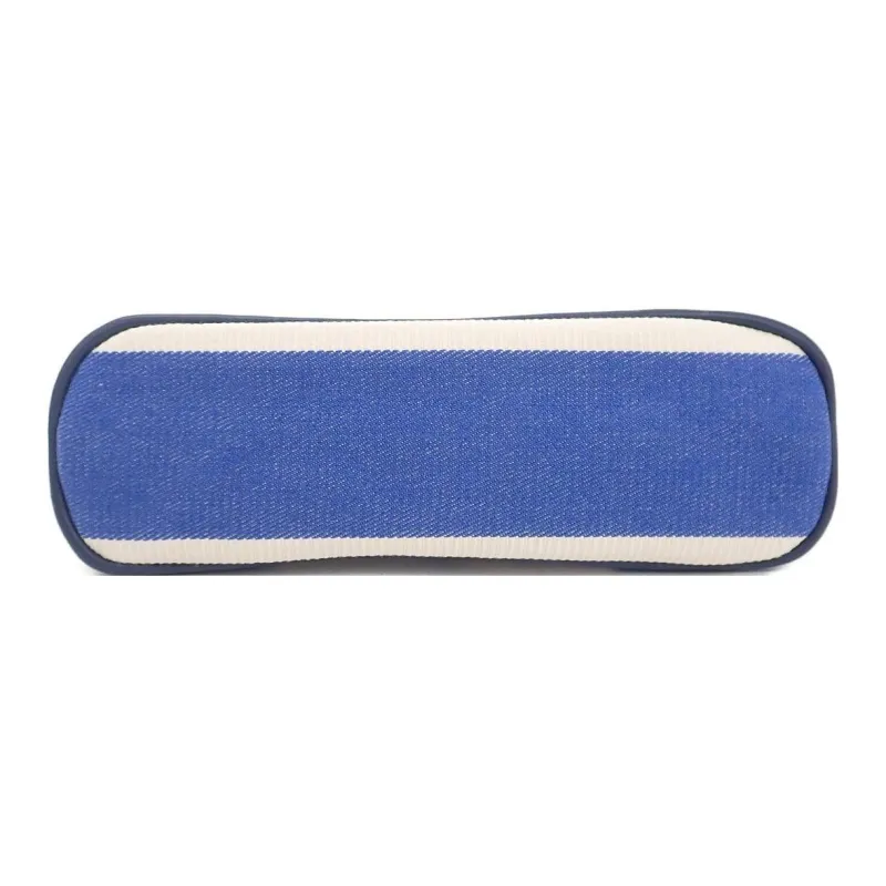 HERMES Bolide Sheepskin With Cotton Storage Bags Toiletry Bags Mini Women's Elephant Gray/Azure Blue-4