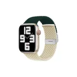 (Elk) Integrated Buckle Woven, Green & White