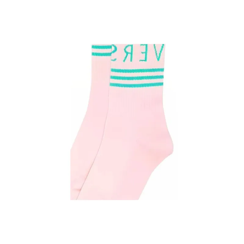 VERSACE Mid-Calf Socks Unisex 1 Pack Pink-5