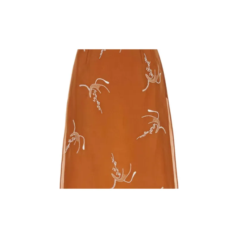 PRADA Pattern Embroidered Skirt-4