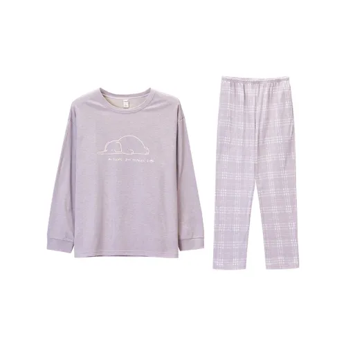 DAERLI Pajama Set Women's Gray Purple