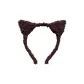 Dark Coffee Furry Cat Ear Headband