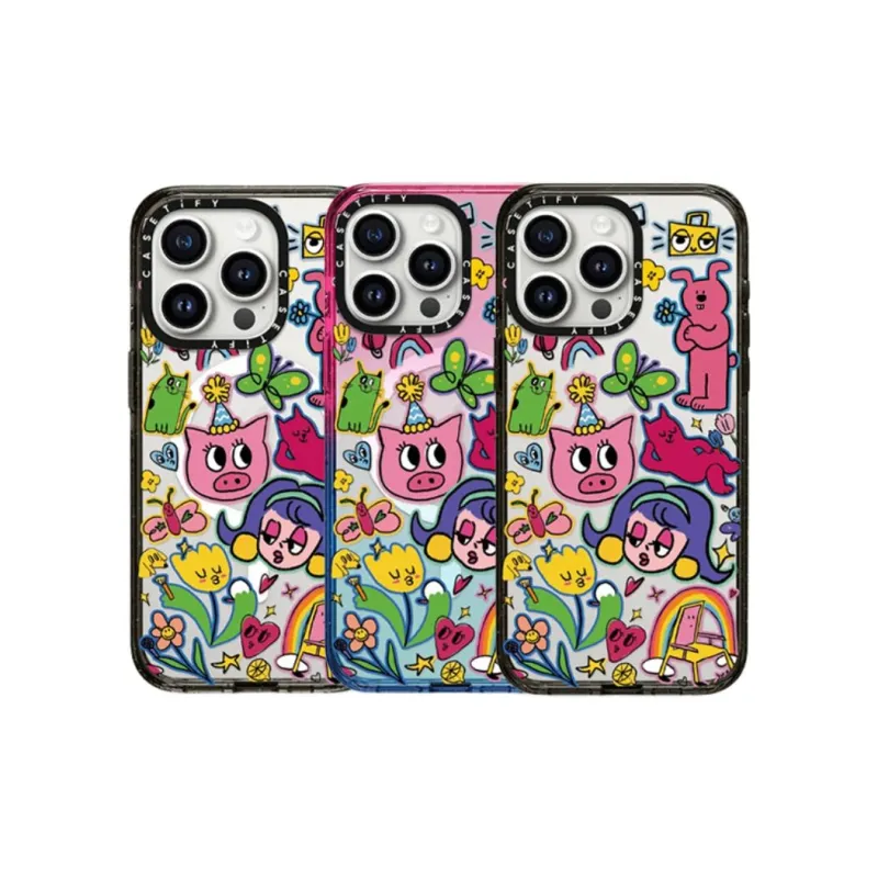 CASETIFY TPU+PC Material Impact Resistant Friendly Party Phone Cases Compatible With Apple 14/15/16 Series-2