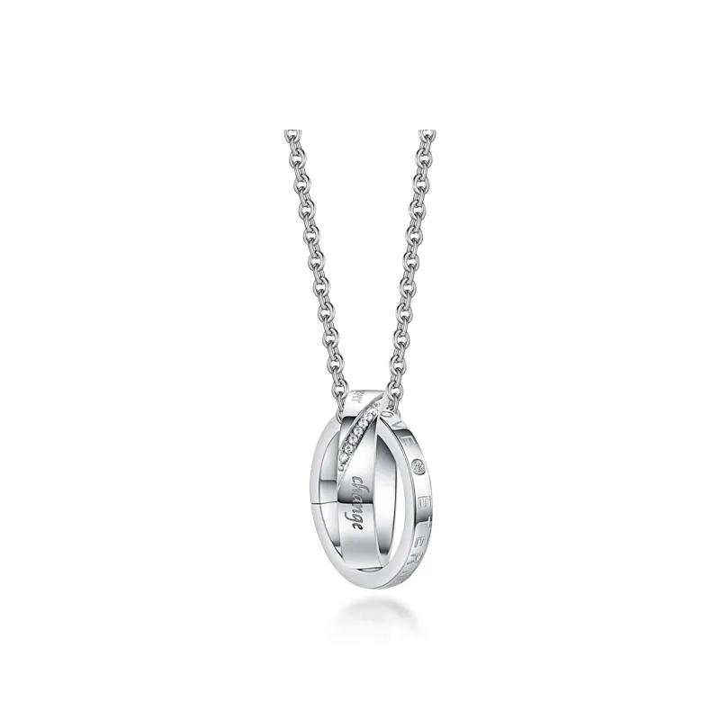 V.WI Titanium Steel Necklaces Unisex-1