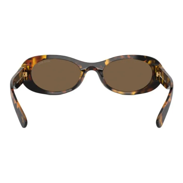 MIU MIU Acetate Oval Sunglasses Women's Brown-2