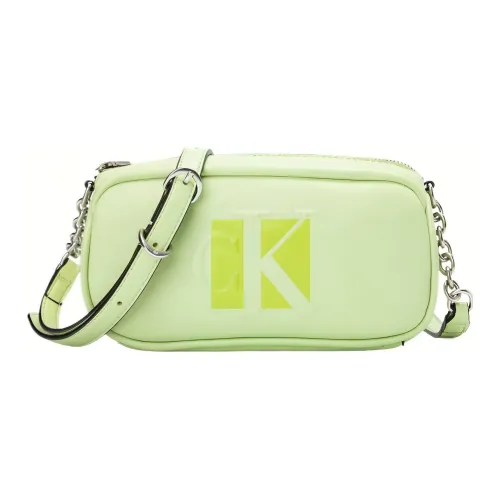 CALVIN KLEIN Synthetic Material Cylinder Bag Shoulder Bag Crossbody Bag Medium Size Women's Light Shorts