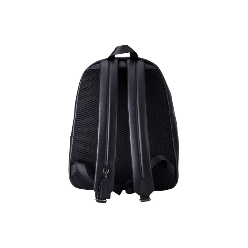 COACH Charles Leather Backpack Large Size Men's Black-3