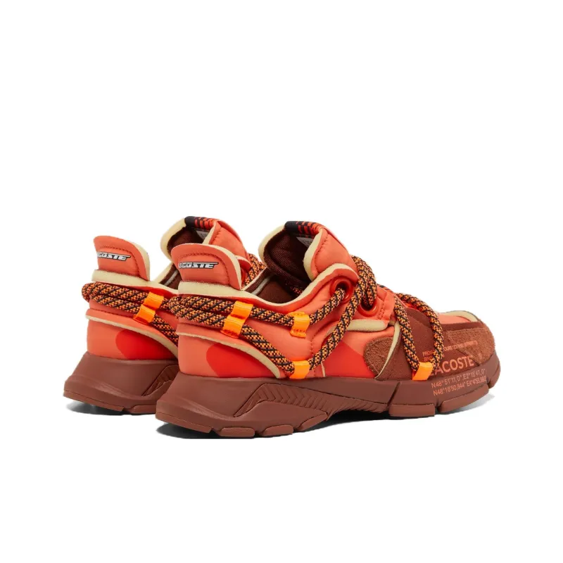 LACOSTE L003 Active Runway Slip Resistant Low Top Casual Shoes Men's Orange Brown-2