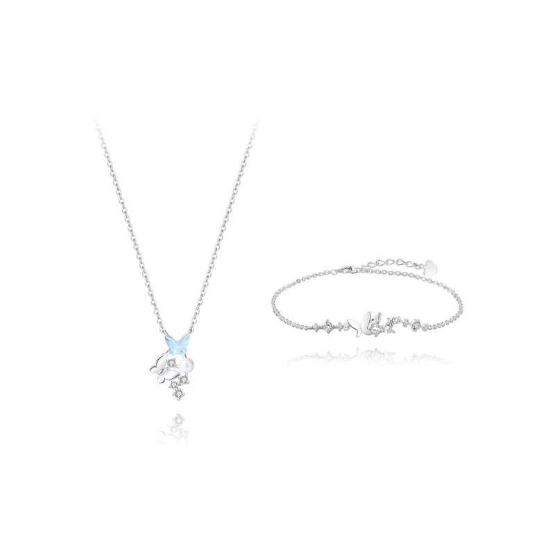 BLANK IN BLANK Zircon Necklaces Women's Bestie Girlfriend Couple Birthday Girl-3