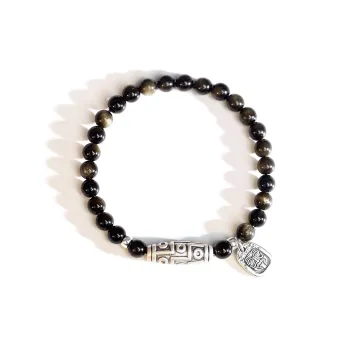 Moon Jewelry Obsidian Bracelets Unisex