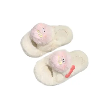 Meter Bubbles Ball Multicolor Candy Color Fuzzy Slippers Shoes Women's Platform DIY Handmade Cotton Slipper Comfortable