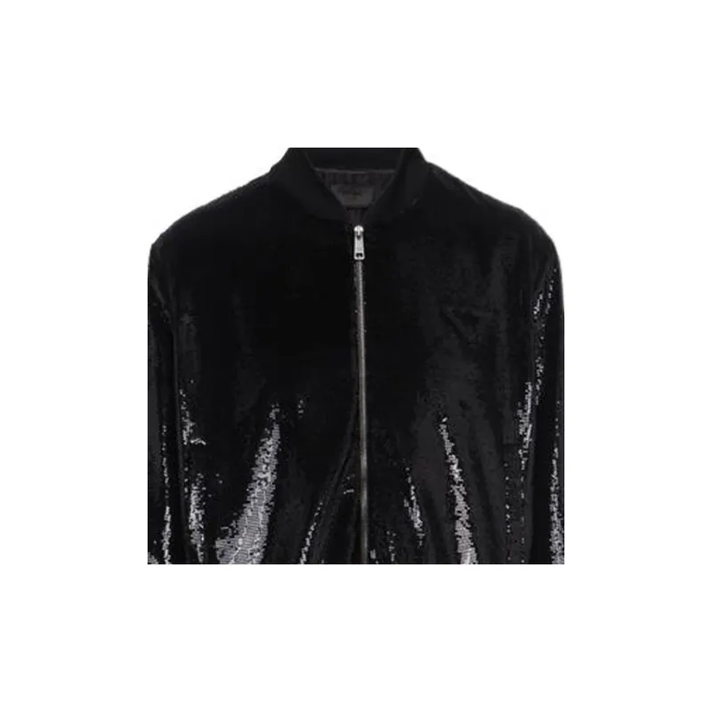 PRADA Sequin-Embellished Long-Sleeved Zipped Bomber Jacket-4