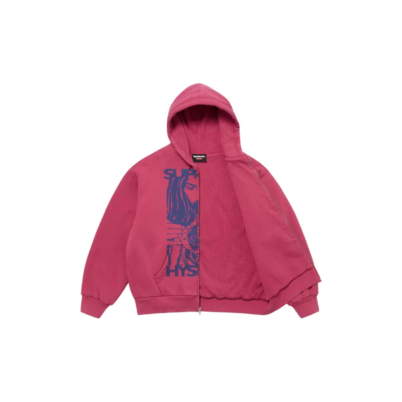 Supreme Hysteric Glamour Thermal Lined Zip Up Hooded Sweatshirt-1