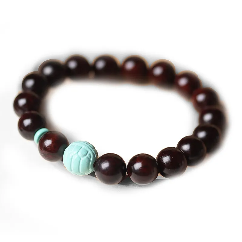 LINKY Laboratory Small Leaf Red Sandalwood Bracelets Unisex-11
