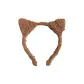 Light Coffee Furry Cat Ear Headband