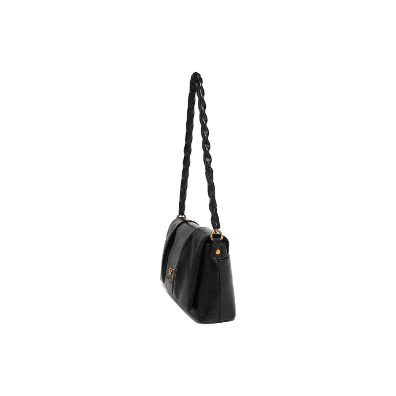 Disney PU Pleated Small Square Bag Regular Women's Black/Coffee/Burgundy-55