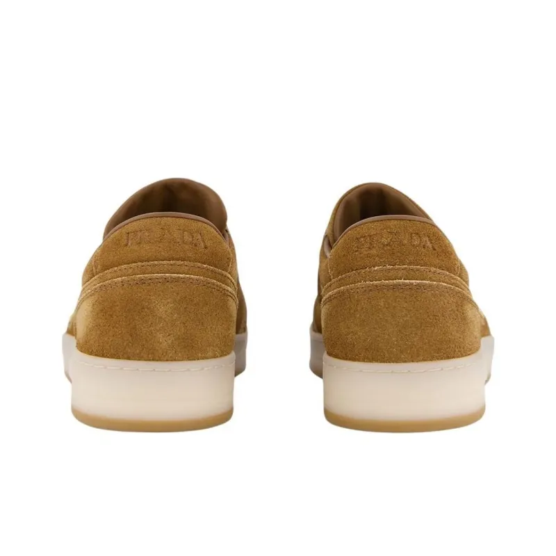 PRADA Prada Downtown Low Top Skateboard Shoes Men's Brown-6