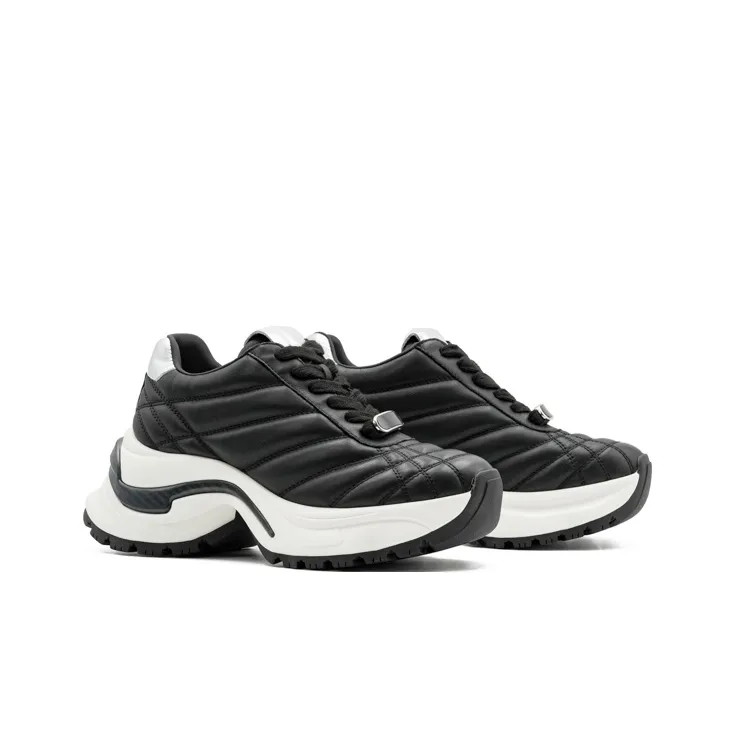 Little Sue Chunky Sneakers Women's Low Top Black/Ecru-1