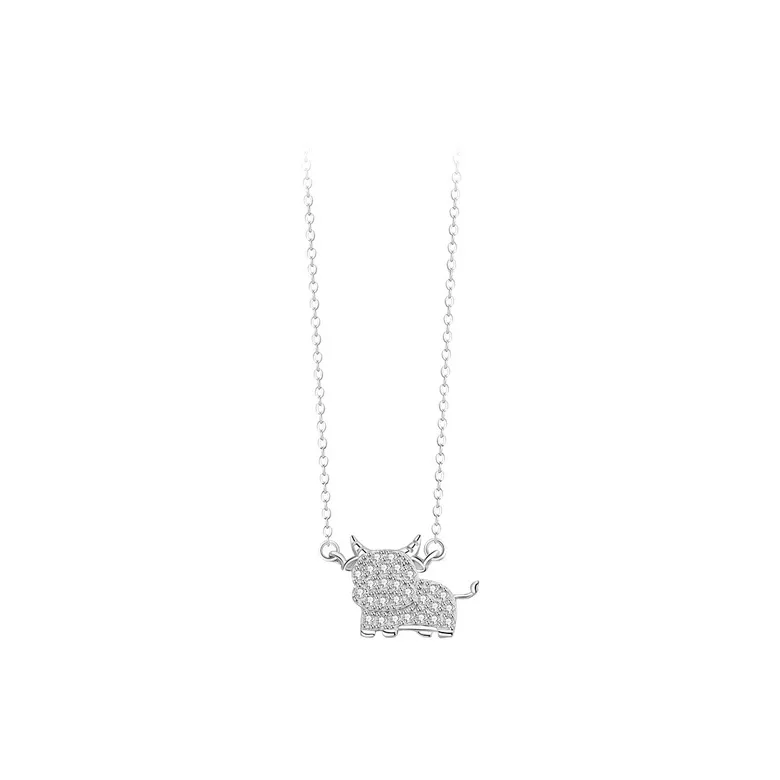 GLOIRE S999 Fine Silver Necklaces Women's Date Versatile Business Casual-3