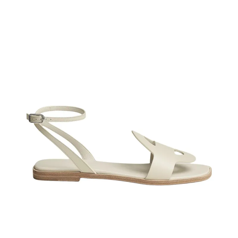 HERMES Julie Strap Sandals Women's White-1