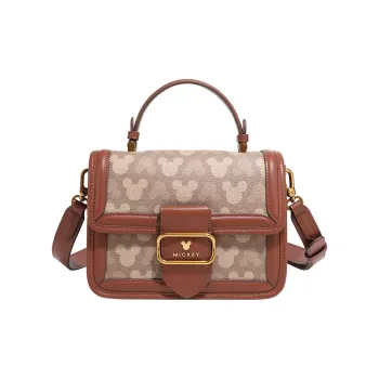 Disney Mickey Series PU Shoulder Bag, Crossbody Bag, Handbag Medium Size Women's Brown