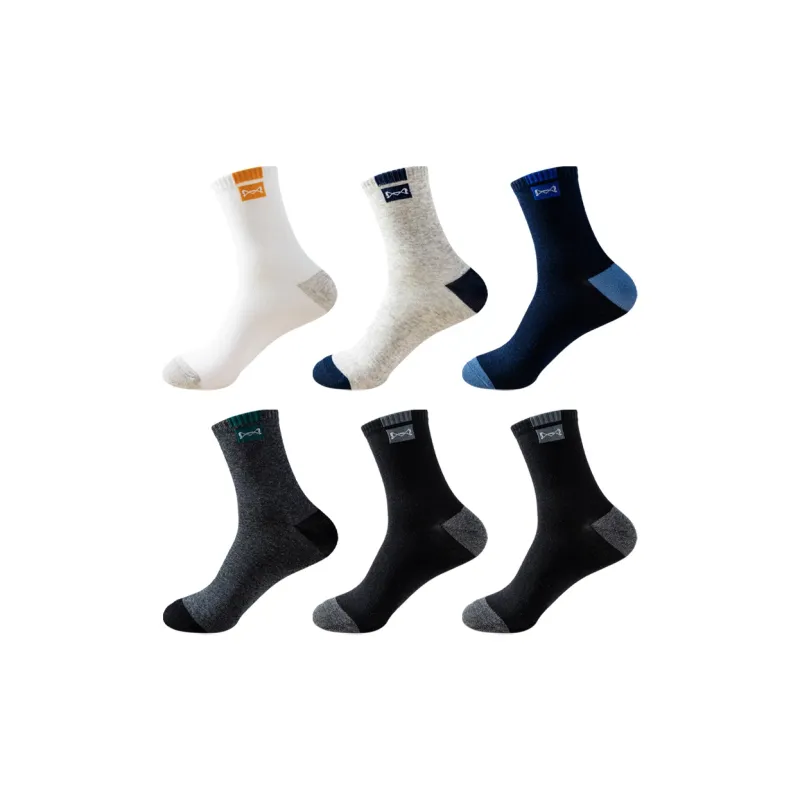MIIOW Mid Calf Socks Unisex 6 Pack-0