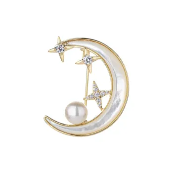 Mofei Freshwater Pearl Brooches Unisex
