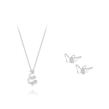 BLANK IN BLANK Zircon Necklaces Women's Bestie Couple Birthday Gift Girl
