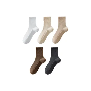H YXIANG Mid Calf Socks Men's 5 Pack