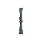 Leather-Genuine Leather Small Round Pendant Strap-Emerald