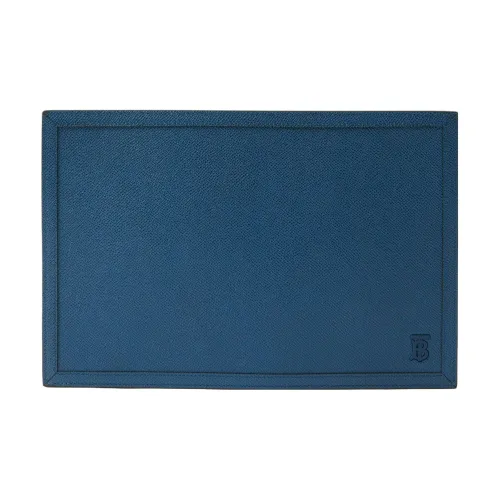 Burberry Calfskin Storage Bag Men's Dark Blue