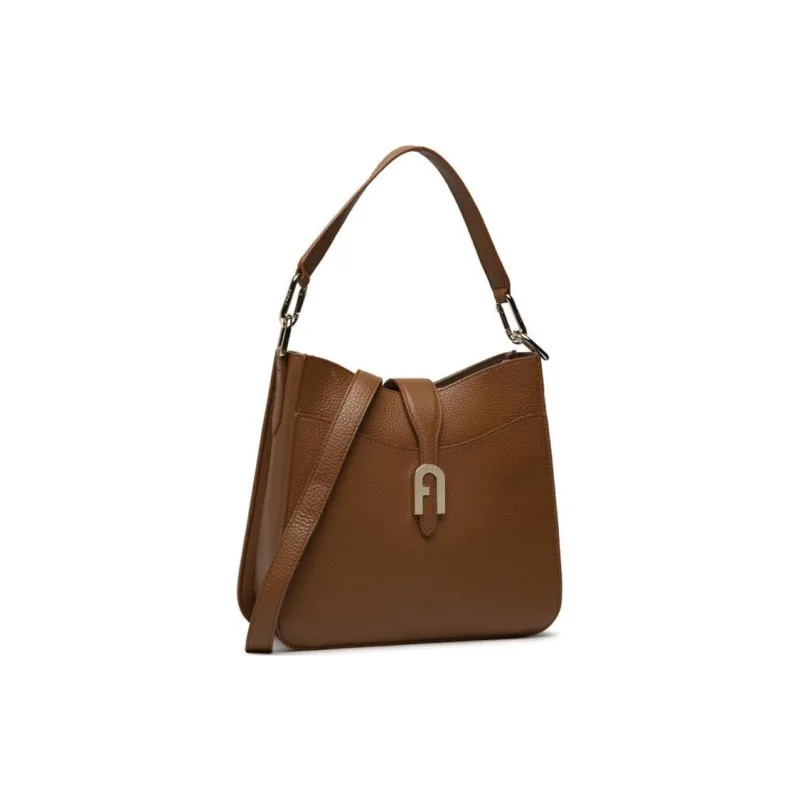 Furla Sofia Grainy Grained Leather Tote Bag Shopping Bag Shoulder Bag Crossbody Bag Handbag Small Size Women's Brown-1