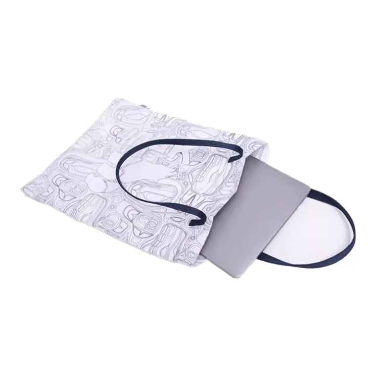 INUK Polyester One Shoulder Handbag Regular Unisex White-2