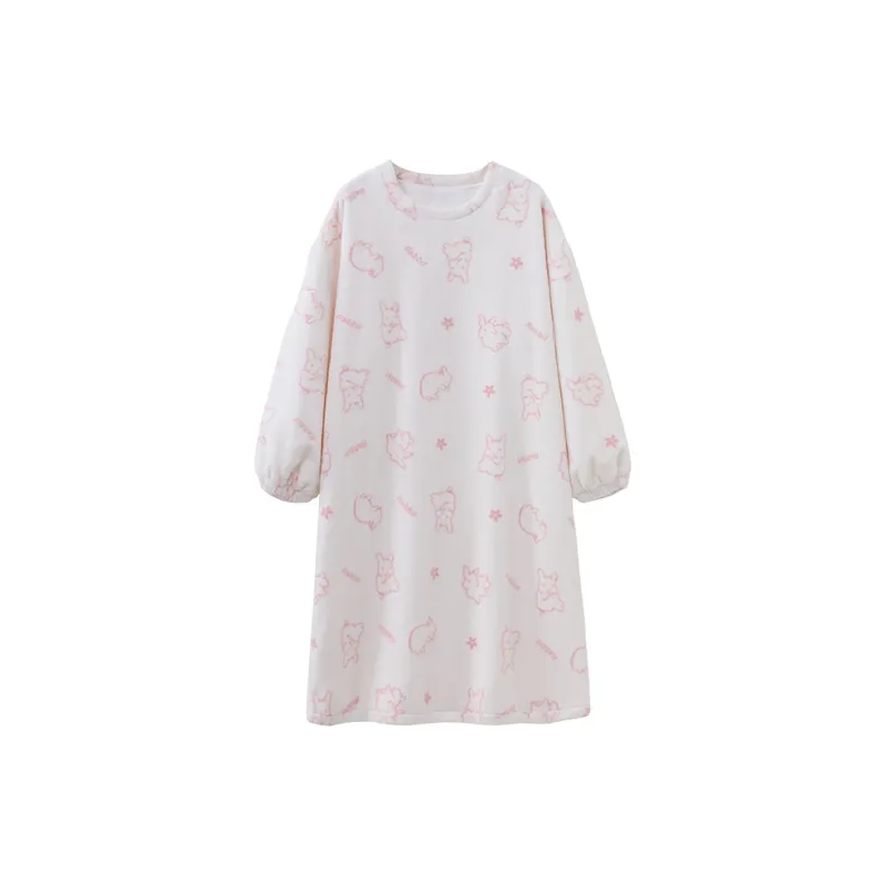 CAIHENGTONG Nightgown Women's Little Rabbit-0