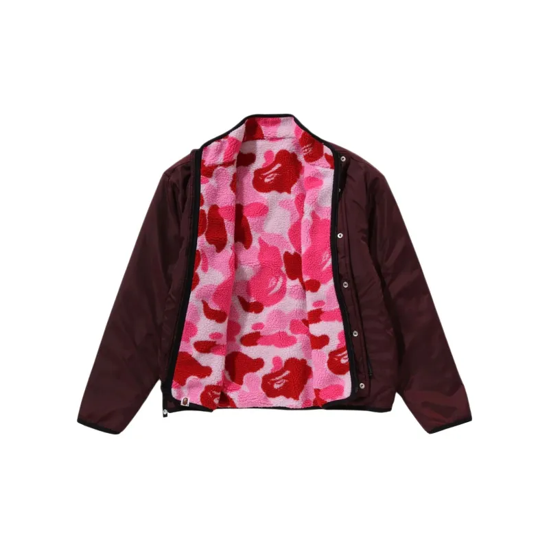 Bape Abc Camo Boa Ripstop Reversible Jacket Pink-11