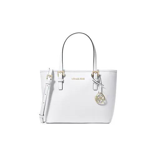 MICHAEL KORS Jet Set Coated Canvas Shoulder Bag Crossbody Bag Handbag Extra Small Women's Optical White