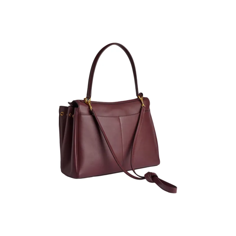 Balenciaga Rodeo Medium Tote Handbag Women's Dark Burgundy-2